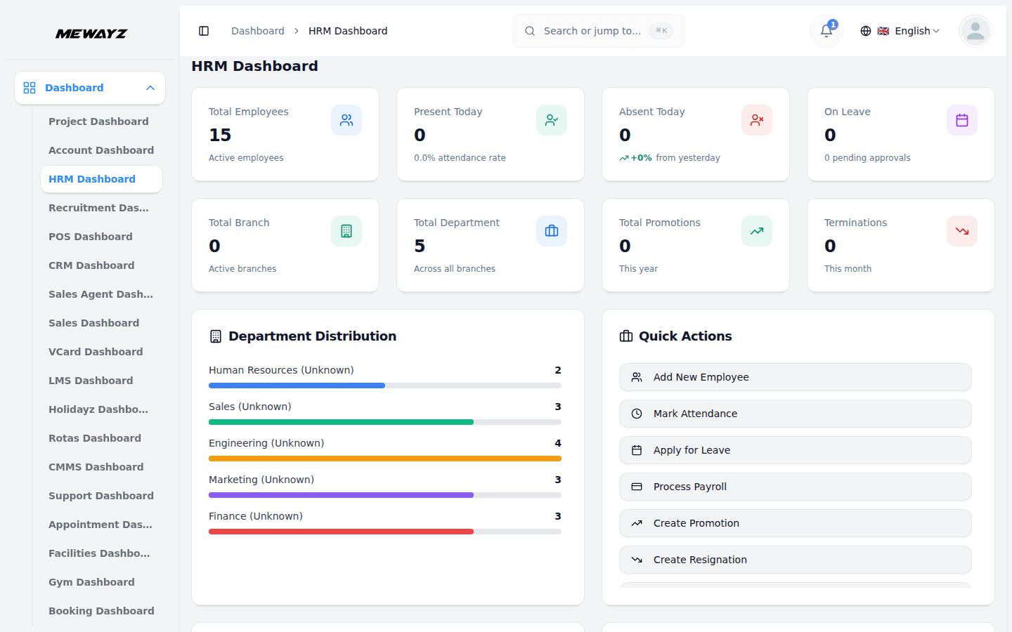 Mewayz HR dashboard — employees, scheduling, and payroll