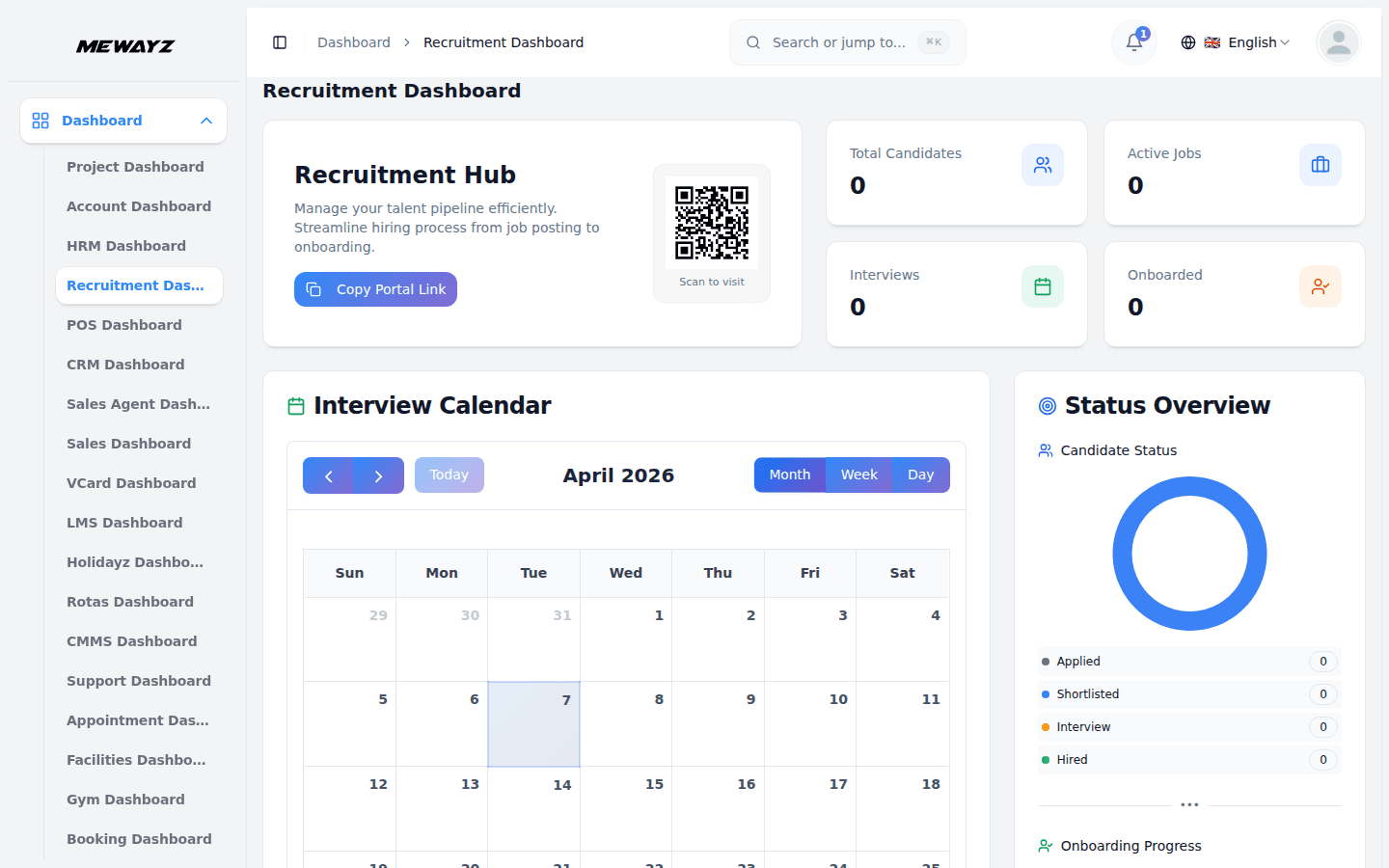 Mewayz Recruitment — Recruitment dashboard