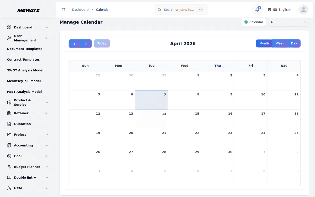 Mewayz Court & meeting calendar for law firms