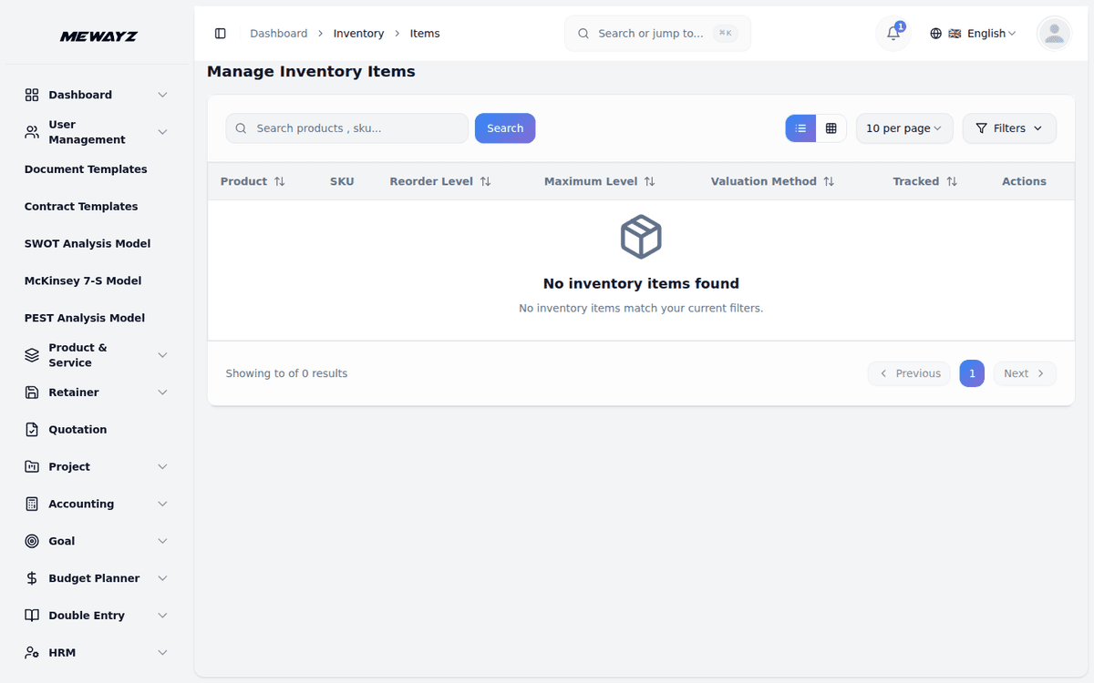Mewayz POS & E-commerce — Inventory