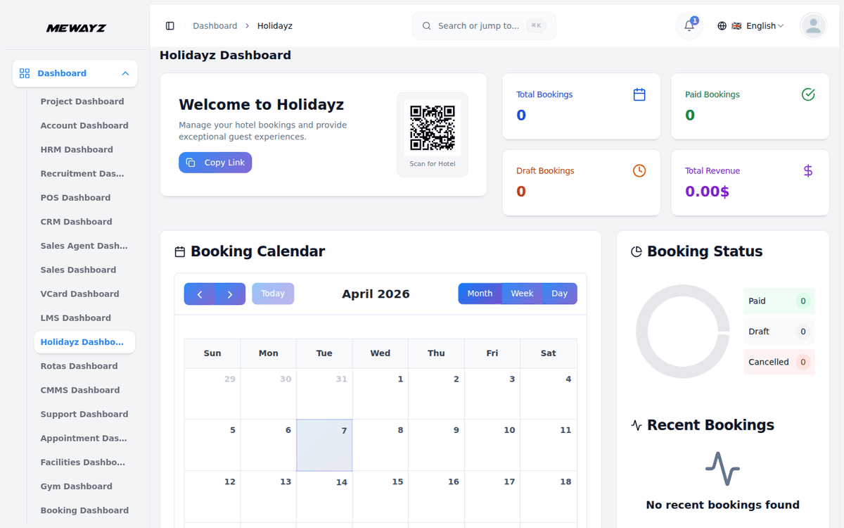 Mewayz industry modules — hotel, gym, restaurant, and more