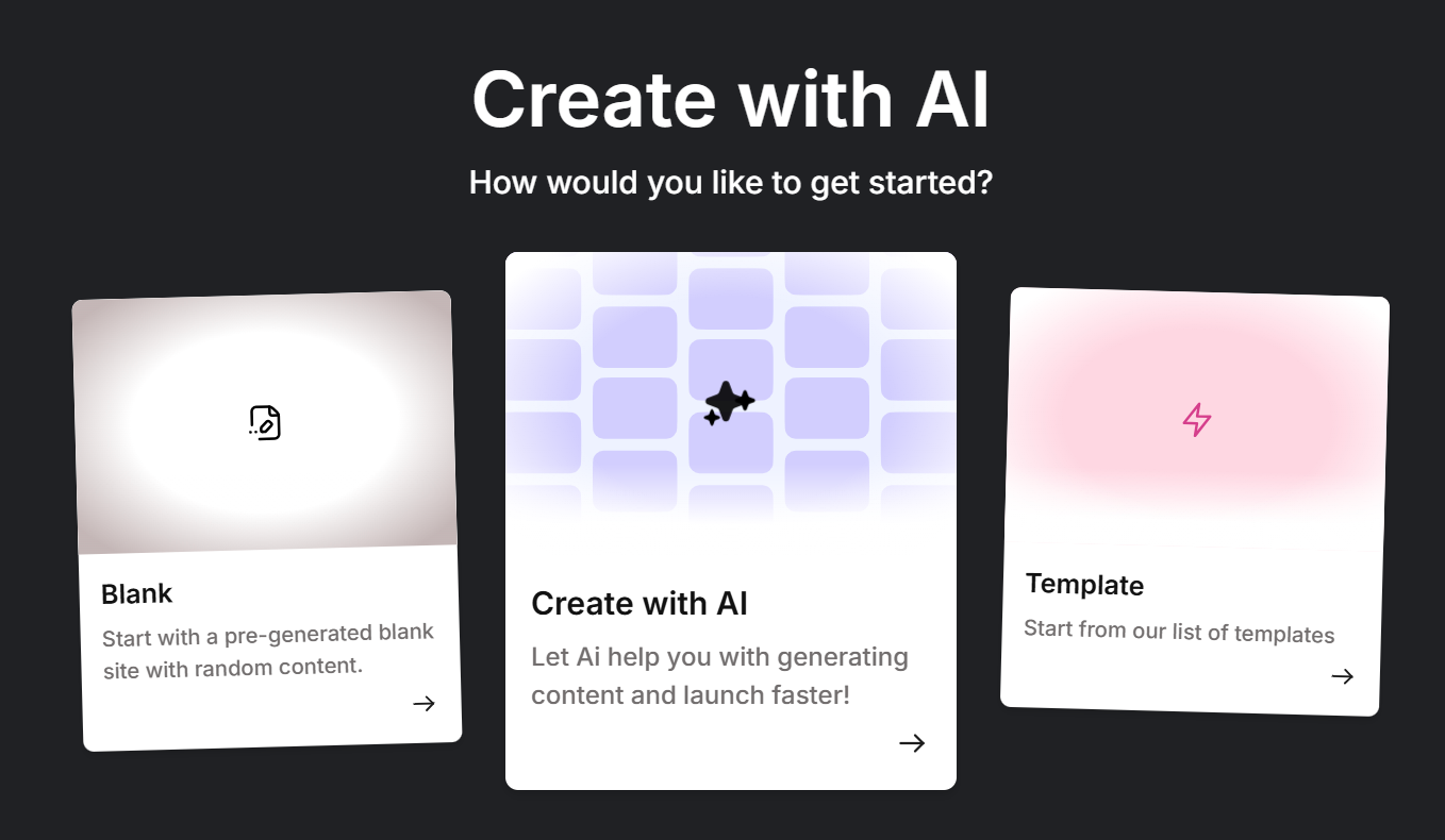 Create a site with AI in Mewayz (Formerly Seemless)